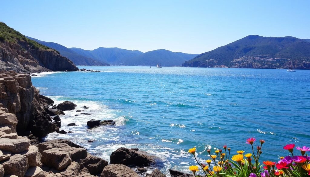 Aegean waves and coastline exploration