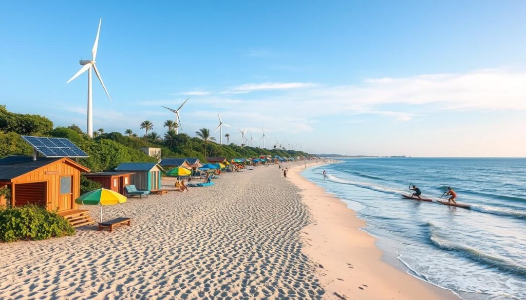 Eco-friendly beach vacation