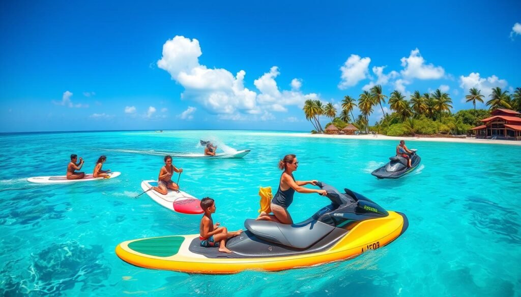 Family water sports Maldives
