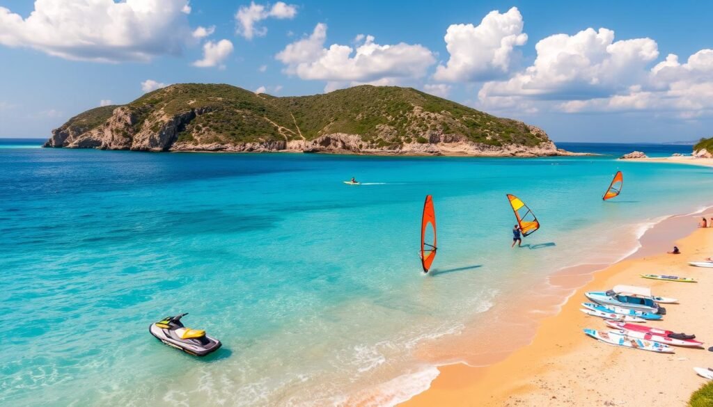 Greek beaches for water sports
