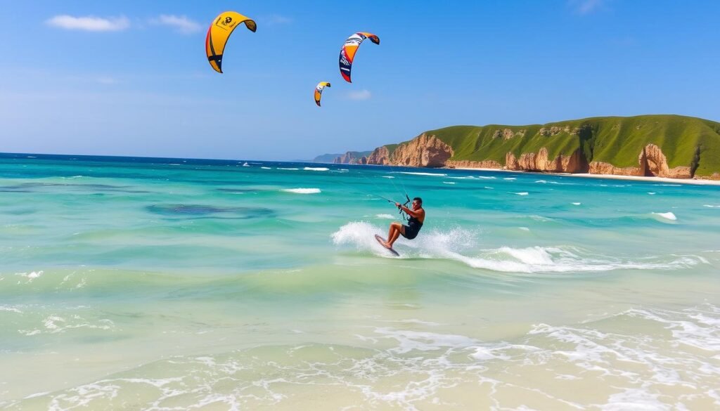 Kitesurfing extreme sports