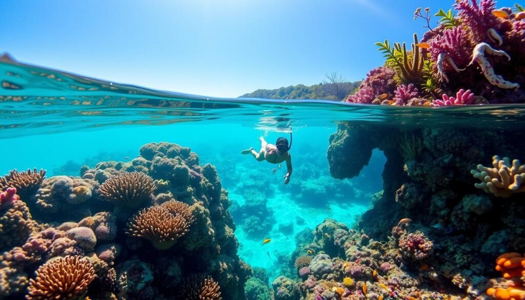 Snorkeling in Coral Bay
